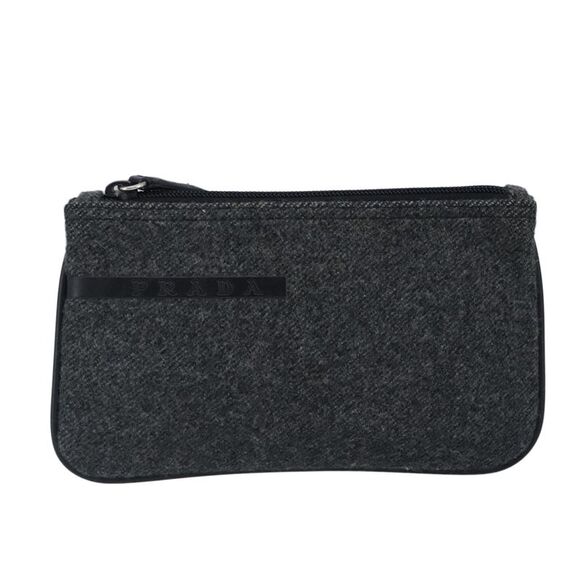 Prada Sports Black Wool Clutch Bag (Pre-Owned) - Picture 1 of 16